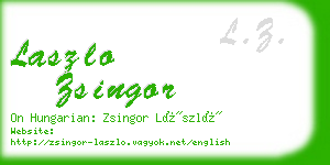 laszlo zsingor business card